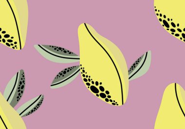 Yaz meyvesiz karikatür polka kağıtları, kıyafet baskıları, kumaşlar, çocuk aksesuarları, çarşafları ve mutfak tekstili için limon desenli. Yüksek kaliteli illüstrasyon