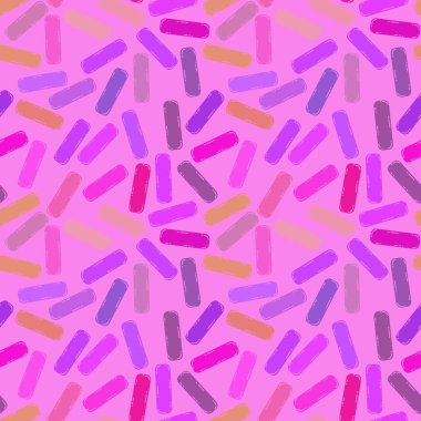 Doğum günü pastası desenleri ambalaj kağıdı ve çocuk giysileri baskısı, tatiller, kumaşlar, çarşaflar, hobiler ve mutfak tekstili için şenlikli şeker serpiştirir. Yüksek kaliteli illüstrasyon