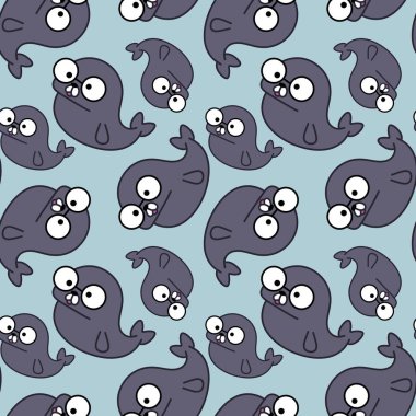 Hayvanlar, ambalaj kâğıdı, kıyafet baskısı, çocuk aksesuarları, kumaşlar, çarşaflar, ambalajlar ve anaokulu için kusursuz karalama mühür desenleri. Yüksek kaliteli illüstrasyon