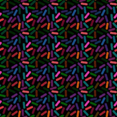 Doğum günü pastası desenleri ambalaj kağıdı ve çocuk giysileri baskısı, tatiller, kumaşlar, çarşaflar, hobiler ve mutfak tekstili için şenlikli şeker serpiştirir. Yüksek kaliteli illüstrasyon