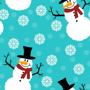 Noel kardan adam havuç, eşarp ve şapka desenli ambalaj kağıdı, Noel aksesuarları, çocuklar, kumaşlar, çarşaflar ve ambalajlar. Yüksek kaliteli illüstrasyon