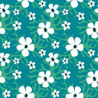 Çiçeksiz çiçek ve ambalaj kağıdı, giysi baskısı kumaşlar, çarşaflar, çocuk aksesuarları ve mutfak tekstili için desenler. Yüksek kaliteli illüstrasyon