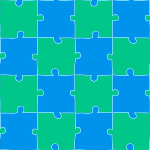 Puzzles Cartoon Nahtlose Kinder Muster Für Papier Und Kleidung Drucken — Stockfoto