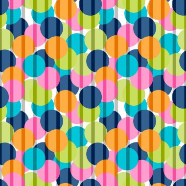 Şenlikli konfetiler kağıt, kıyafet baskısı, çocuk aksesuarları, Noel hediyeleri, kumaşlar ve çarşaflar için kusursuz polka noktaları. Yüksek kaliteli illüstrasyon