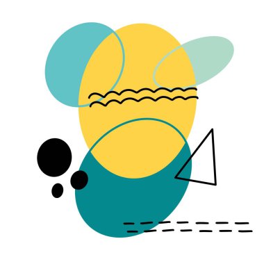 Kumaşlar, tekstil, ambalaj, hediyeler, kartlar, çarşaflar ve çocuklar için geometrik set 