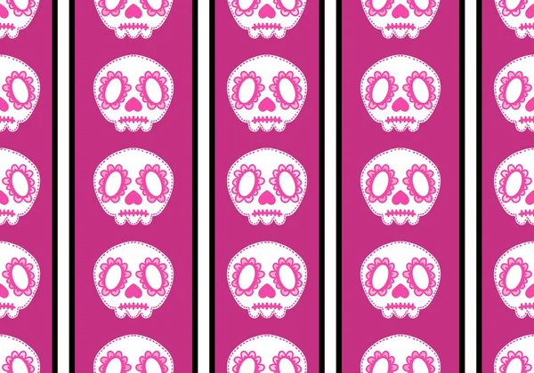 Halloween skulls seamless cartoon flower doodle pattern for wrapping paper and clothes print and kids and fabrics and accessories and linens and packaging. High quality photo