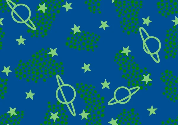 Cartoon seamless stars and planets pattern for wrapping paper and kids clothes print and fabrics and linens and packaging and kindergarten and accessories. High quality illustration