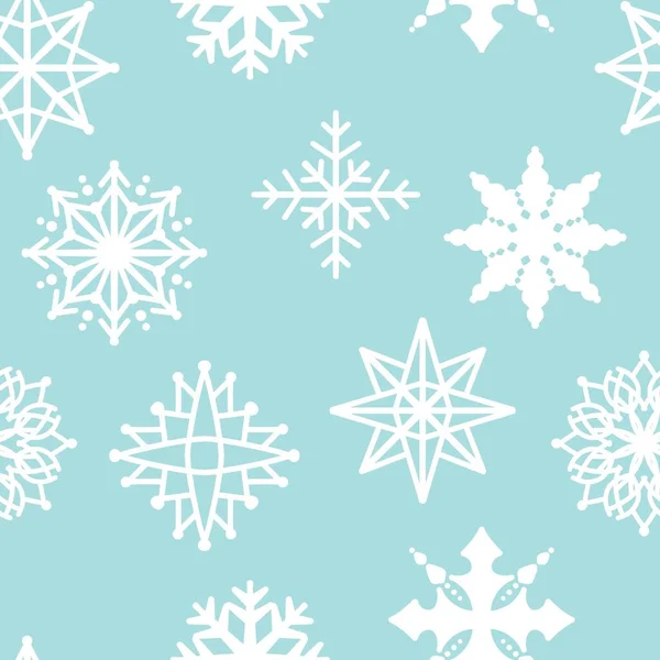 Zimowy Bezszwowy Wzór Płatków Śniegu Noel Tkanin Papieru Pakowania Druku — Zdjęcie stockowe