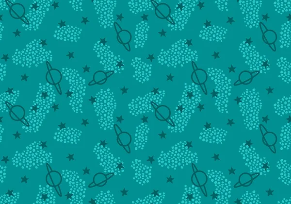 Cartoon seamless stars and planets pattern for wrapping paper and kids clothes print and fabrics and linens and packaging and kindergarten and accessories. High quality illustration