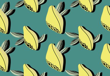 Yaz meyvesiz karikatür polka kağıtları, kıyafet baskıları, kumaşlar, çocuk aksesuarları, çarşafları ve mutfak tekstili için limon desenli. Yüksek kaliteli illüstrasyon