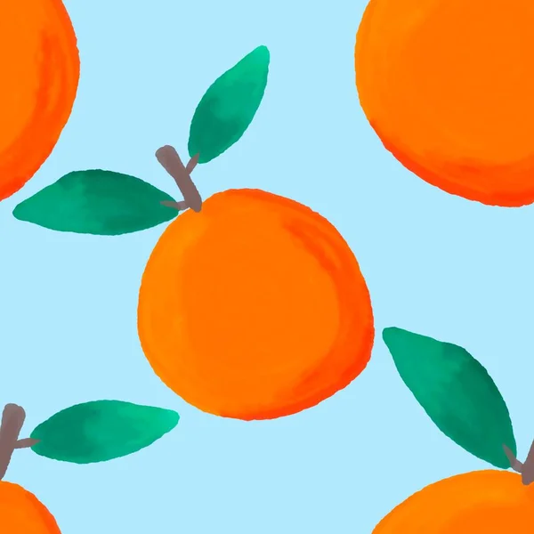 Summer fruit seamless oranges pattern for wrapping paper and kids clothes print and fabrics and swimsuit and linens and packaging. High quality illustration