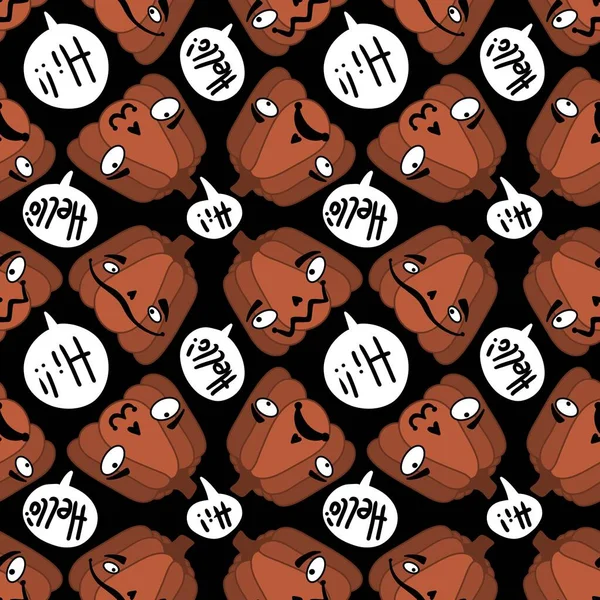 Halloween seamless pumpkins pattern for fabrics and wrapping paper and clothes print and notebooks and accessories and party. High quality illustration