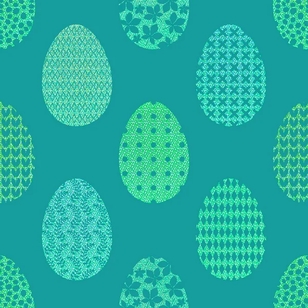 Easter Eggs Seamless Spring Pattern Kids Clothes Print Accessories Notebooks — Stockfoto