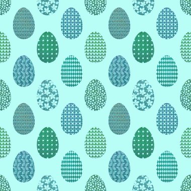 Easter eggs seamless spring pattern for kids clothes print and accessories and notebooks and wrapping paper and fabrics and kitchen. High quality illustration