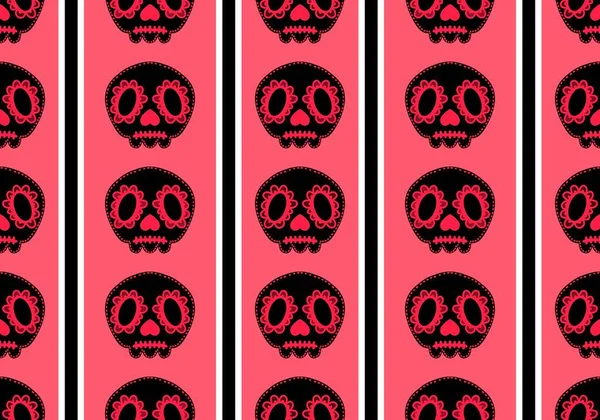 Halloween skulls seamless cartoon flower doodle pattern for wrapping paper and clothes print and kids and fabrics and accessories and linens and packaging. High quality photo