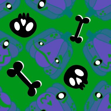Halloween seamless pumpkins pattern for fabrics and wrapping paper and clothes print and notebooks and accessories and party. High quality illustration