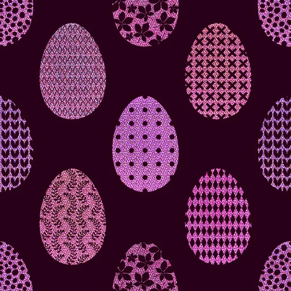 Easter Eggs Seamless Spring Pattern Kids Clothes Print Accessories Notebooks — Foto de Stock
