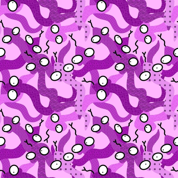 Cartoon Animals Seamless Snakes Pattern Fabrics Wrapping Paper Linens Kids — Stock Photo, Image