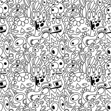 Çocuk kıyafetleri, kumaşlar, çarşaflar, ambalajlar, aksesuarlar ve kreşler için çizgi filmlerdeki kusursuz uzaylı desenleri. Yüksek kaliteli illüstrasyon