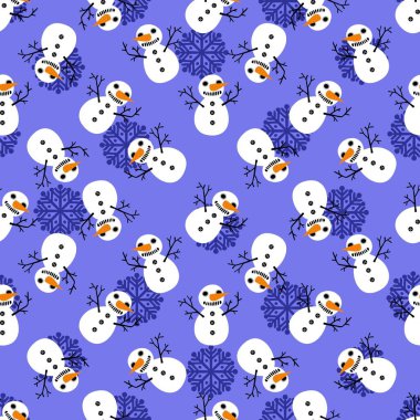 Noel kardan adam havuç, eşarp ve şapka desenli ambalaj kağıdı, Noel aksesuarları, çocuklar, kumaşlar, çarşaflar ve ambalajlar. Yüksek kaliteli illüstrasyon