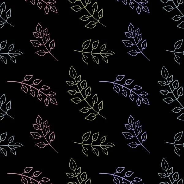 Jednoduché Květinové Bezešvé Listy Vzor Pro Tkaniny Balicí Papír Karty — Stock fotografie