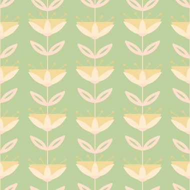 Kağıt, çarşaf, kumaş, giysi baskısı, çocuk defterleri, ambalaj ve mutfak tekstili için soyut, dikişsiz çiçek deseni. Yüksek kaliteli illüstrasyon