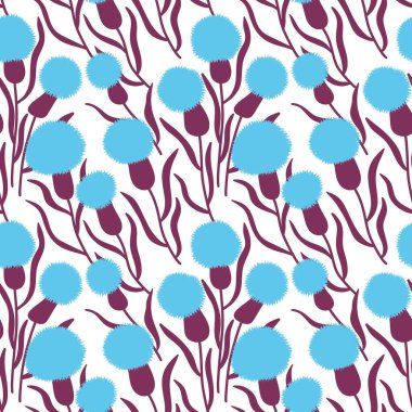 Çiçeksiz, yaban çiçeği kabarık desenli ambalaj kağıdı ve çocuk giysileri, aksesuarlar, kumaşlar, çarşaflar ve ambalajlar. Yüksek kaliteli illüstrasyon