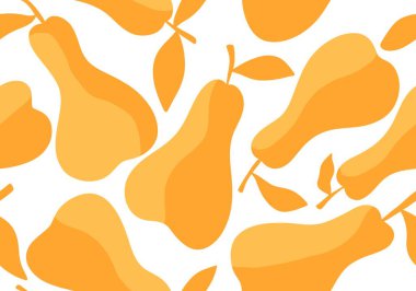 Yaz meyvesiz sonbahar hasat armudu deseni ambalaj kağıdı, kumaş ve çarşaf ve çocuk giysileri baskı ve mayo ve mutfak için. Yüksek kaliteli illüstrasyon