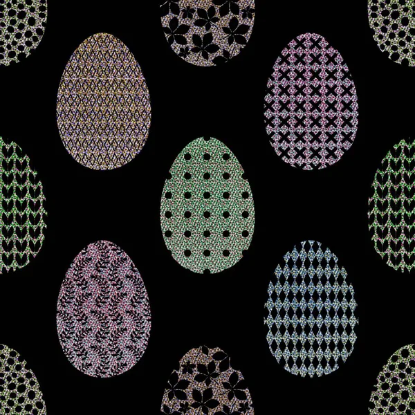 Easter Eggs Seamless Spring Pattern Kids Clothes Print Accessories Notebooks — Photo