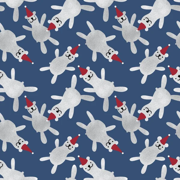 Cartoon bears seamless animals pattern for wrapping paper and fabrics and accessories and linens and packaging. High quality illustration