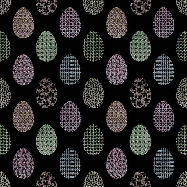 Easter Eggs Seamless Spring Pattern Kids Clothes Print Accessories Notebooks — Foto Stock
