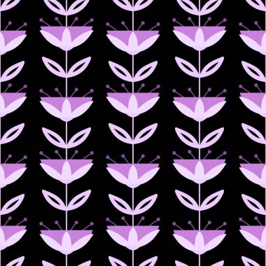 Kağıt, çarşaf, kumaş, giysi baskısı, çocuk defterleri, ambalaj ve mutfak tekstili için soyut, dikişsiz çiçek deseni. Yüksek kaliteli illüstrasyon