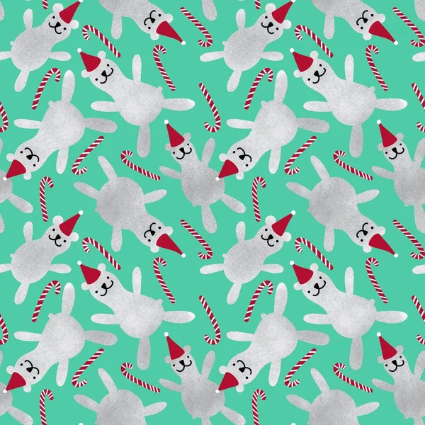 Cartoon bears seamless animals pattern for wrapping paper and fabrics and accessories and linens and packaging. High quality illustration