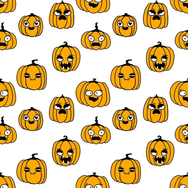 Halloween Seamless Pumpkins Pattern Fabrics Wrapping Paper Clothes Print Notebooks — Fotografia de Stock