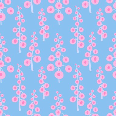 Kış Noel 'i süssüz çiçekli böğürtlenler ambalaj kağıdı, çocuk kıyafetleri, Noel aksesuarları, ambalajlar ve kumaşlar için desenli. Yüksek kaliteli illüstrasyon