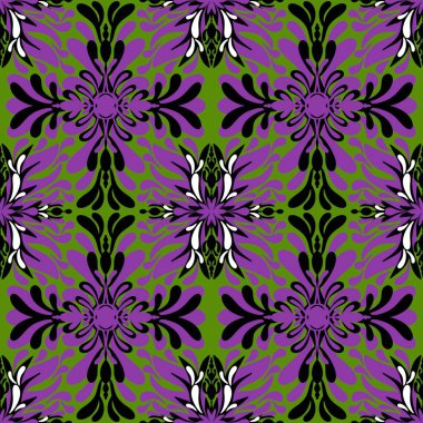 Kağıt, çarşaf, kumaş, giysi baskısı, çocuk defterleri, ambalaj ve mutfak tekstili için soyut, dikişsiz çiçek deseni. Yüksek kaliteli illüstrasyon