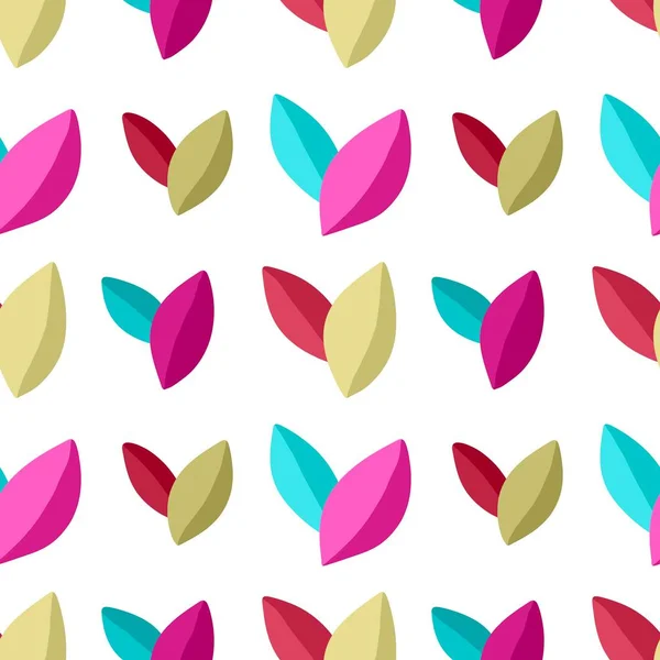 Простой Цветочный Бесшовный Рисунок Листьев Тканей Оберточной Бумаги Открыток Подарков — стоковое фото