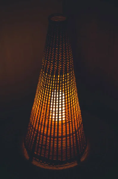 Artesanía Decorativa Telares Mano Lámpara Mesa Única —  Fotos de Stock