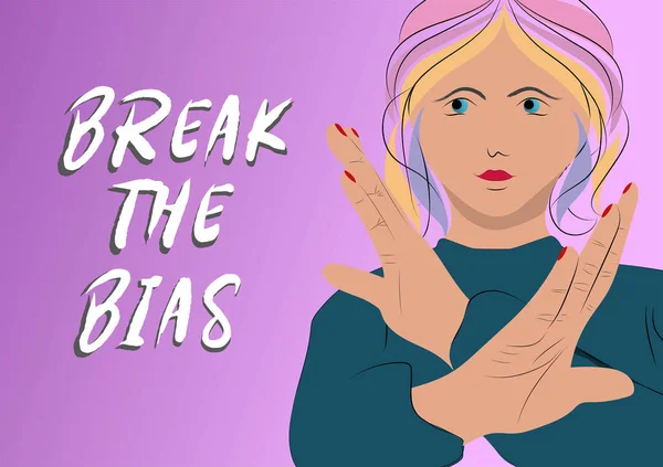 Uluslararası Kadınlar Günü 'nün resmi, IWD 2022. Uluslararası Kadın Günü İlişkileri 'nin kampanya teması. Önyargıları kır, cinsiyet eşitliği olan bir dünya hayal et. Bugün cinsiyet eşitliği var. Kadınların yetkilendirilmesi.
