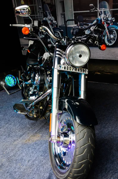 Shillong India October 2012 Harley Davidson Fat Boy Motorbike Display — Foto Stock