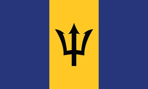 National Flag Barbados North America Official Flag Barbados Consists Vertically - Stok Vektor