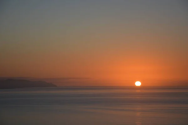 Sol Saliendo Sobre Bahía Costa Calma Fuerteventura Islas Canarias — Foto de Stock