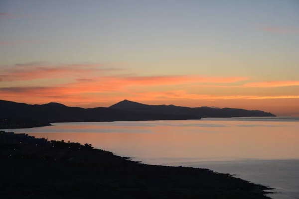 Atmosphère Rose Juste Avant Lever Soleil Avec Des Nuages Horizon — Photo