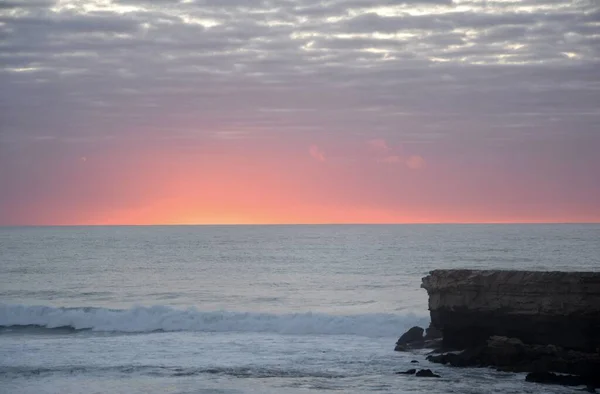 Coucher Soleil Nuageux Pared Fuerteventura Îles Canaries — Photo