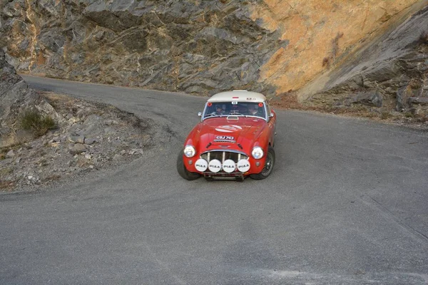 1960 Рік Austin Healey 3000 2016 Році Історичному Ралі Монте — стокове фото