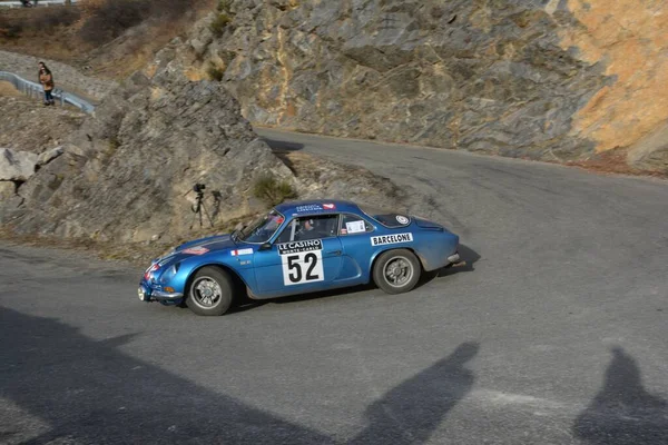 2016 Alpine Renault A110 2016 Monte Carlo Historic Rally — 스톡 사진