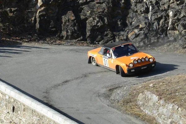 Porsche 914 Nel 2016 Monte Carlo Historic Rally — Foto Stock