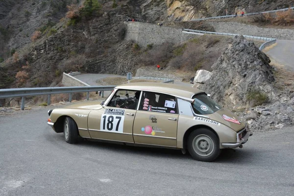 Citroen Ds23 2016 Monte Carlo Historic Rally — стокове фото