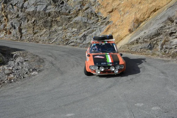 Lancia Fulvia Nel 2016 Rally Storico Monte Carlo — Foto Stock