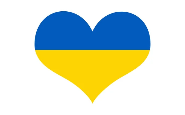 Ucrânia Bandeira Ícone Forma Coração — Fotografia de Stock